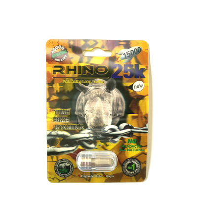 Rhino 25K Erection Pills for Men 1 Box = 24 Pills