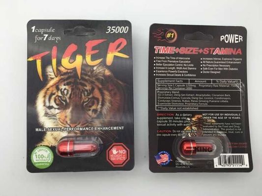 China Tiger 35000 Sexual Enhancement Pill 3D Male Herb Ingredient 3 Years Guarantee supplier