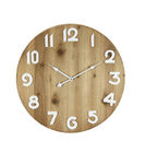 China Living Room Rustic Wooden Round Decorative Retro Wall Clock Wood Fashion Wooden Wall Clock company