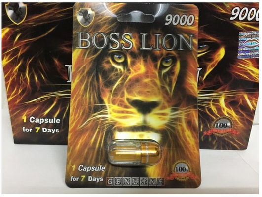 China Boss Lion 9000 herbal strong effect Male Sexual Enhancement Pill Card Type For Stimulate Performance capsules factory