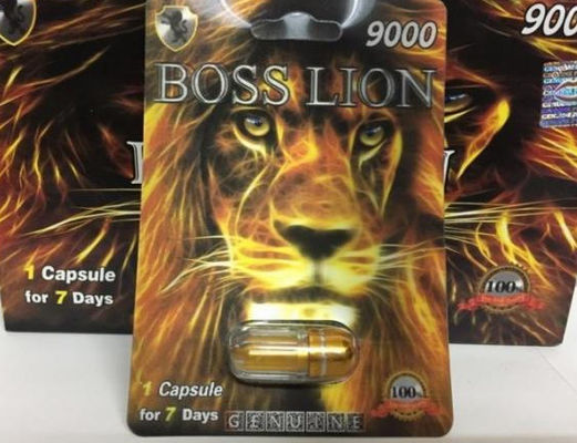 China Boss Lion 9000 Penis Enlargement Capsules herbal Male Sexual Pill 24cards per box male Type For Stimulate Performance factory