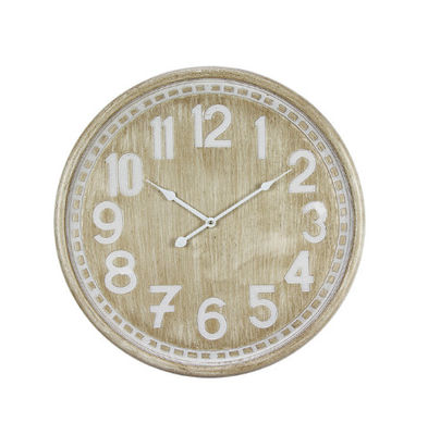 China Custom Made Creative New Design Home Decoration Metal Gear Wall Clock Wood Frame Wall Clock for Home factory