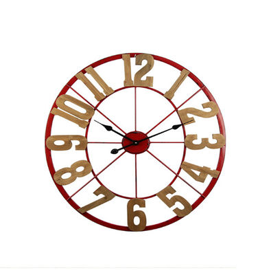 Factory Supply Metal Decorative Arabic Number Wall Clock with Metal Wall Clock Decorative Digital Wall Clock